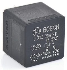 A black box with the words bosch on it.