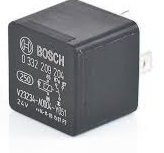 A black bosch relay is sitting on the floor.