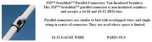 A page from the book of instructions for a scotchlok parallel connector.
