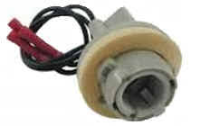 Automotive ignition switch with key and wiring harness.