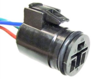 Electronic pressure transducer with a wiring harness.