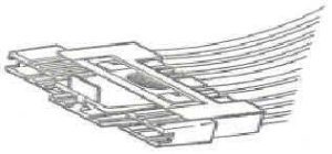 A drawing of the bottom part of a bed frame.