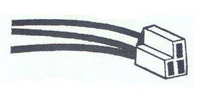 An illustration of a three-prong power plug with its cable trailing off to the left.