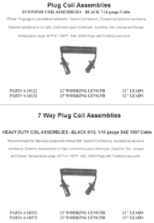 A page of instructions for assembling the 7 way plug.