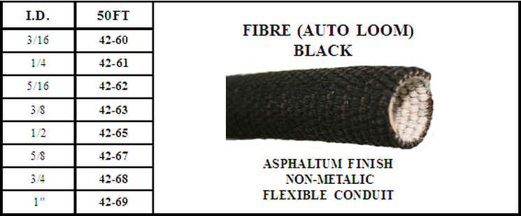 A black hose is shown with the words " fibre ( auto lock ) black ".