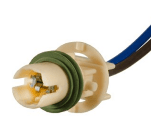 A close up of the inside of an electrical connector