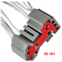 Electrical connector with multiple wires.