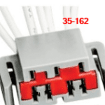 A picture of the 3 5-1 6 2 connector with three wires.