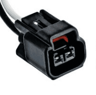 A black and white picture of an electrical connector.