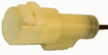 A yellow plastic connector is shown.