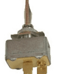 A close up of the top of a toggle switch